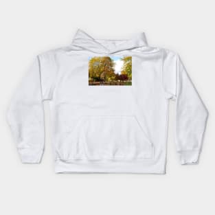 Autumn Trees Bourton on the Water Cotswolds Kids Hoodie